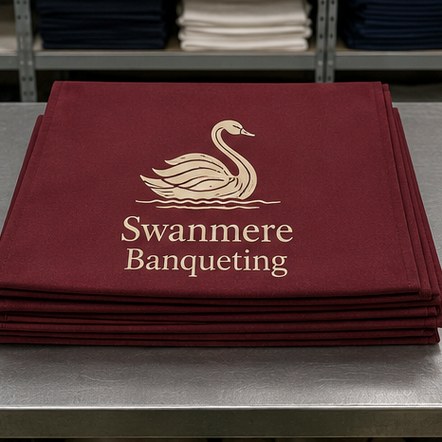 Customized table runners for retail and showrooms