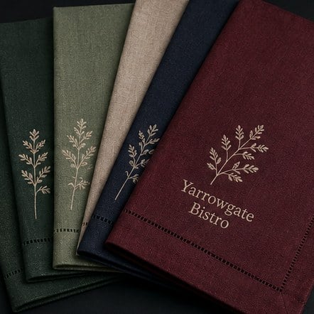Table runners with logo printing